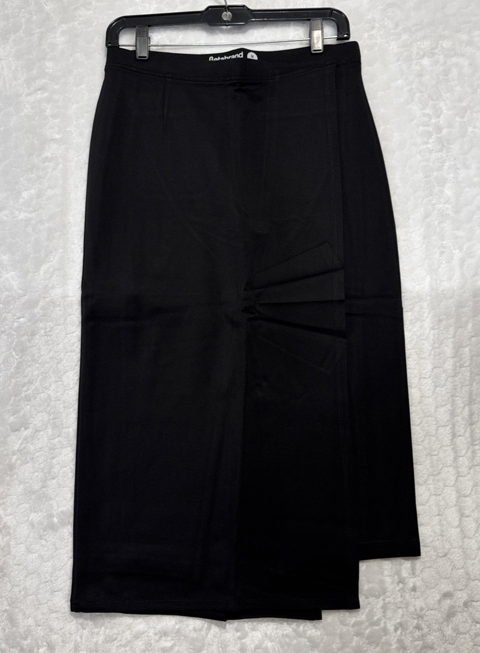 Betabrand The Sassiest Pant M Petite Black Pull On Capri Skort Overlay Panel